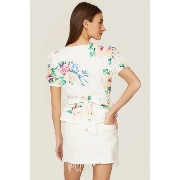 RTR Slate & Willow White Floral Top - size S - Picture 2 of 5